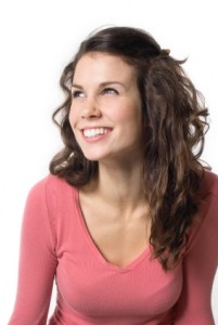 Brunette with implants