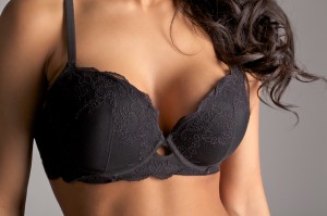 breasts in black bra Breast Augmentation Revision